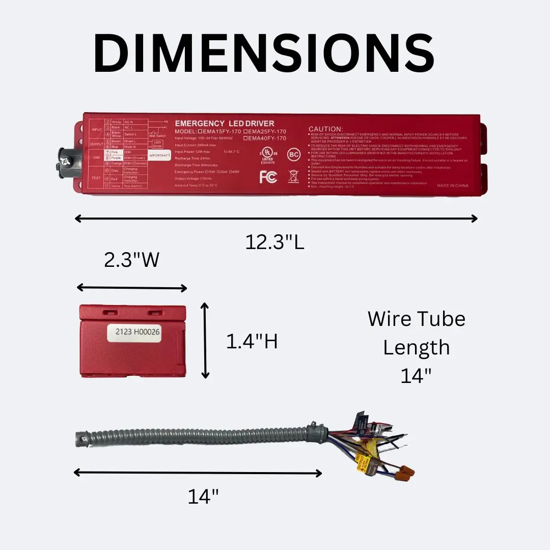 LED Emergency Battery 15W 100-347V 4
