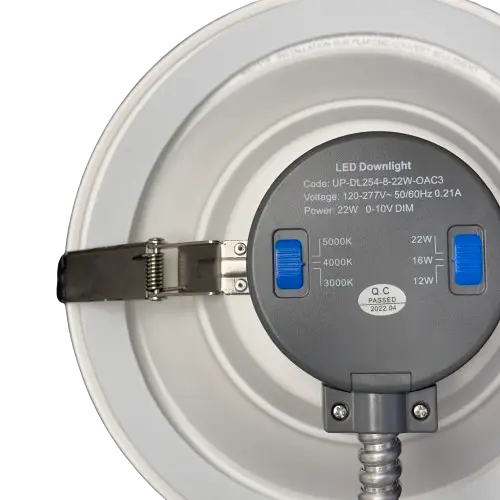 6″ Commercial Downlights with Emergency Battery 100-347V 3