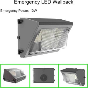 Non Cut Off Wall Pack 80W With Emergency Battery Backup & Photocell