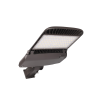 The 100W G4 Area Light features a rectangular LED panel in a sleek, dark frame with a curved top and sturdy bracket, perfect for outdoor lighting.