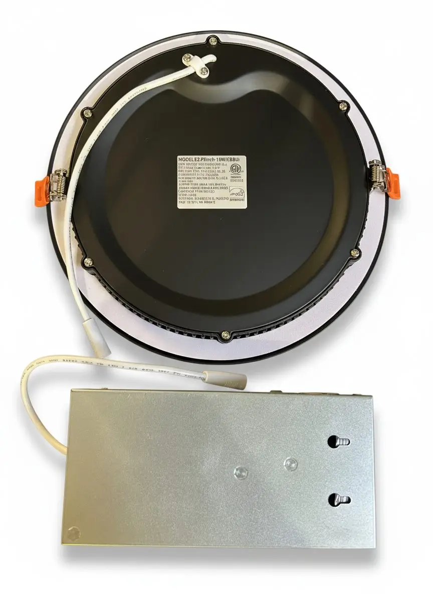 8″ Slim Downlight 5X CCT With Pre-wired Emergency Battery Backup (Black) 6