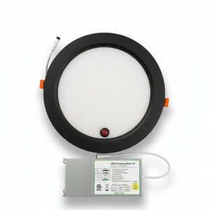 8" Slim Downlight 5X CCT With Pre-wired Emergency Battery Backup (Black)