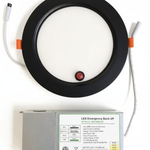 6" Slim Downlight 5X CCT With Pre-wired Emergency Battery Backup -Black