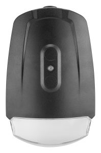 M02Mini Black Wall Scone with emergency battery