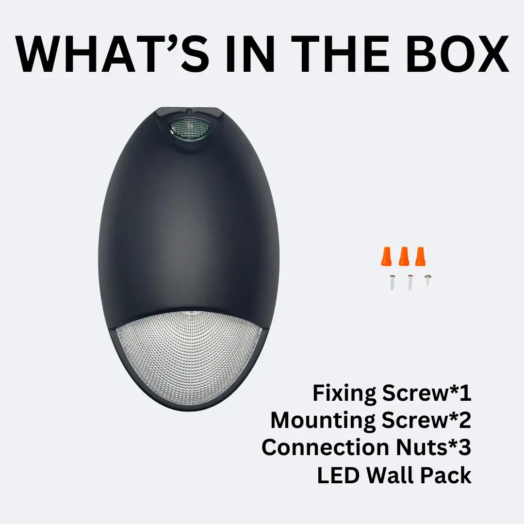 15W Black Mini Wall Pack With Emergency Battery Backup CCT Tunable 2