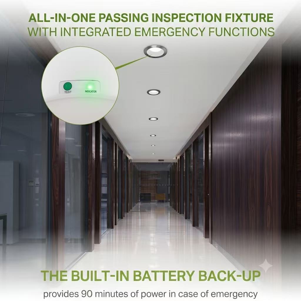 6″ Commercial Downlights with Emergency Battery 100-347V 7