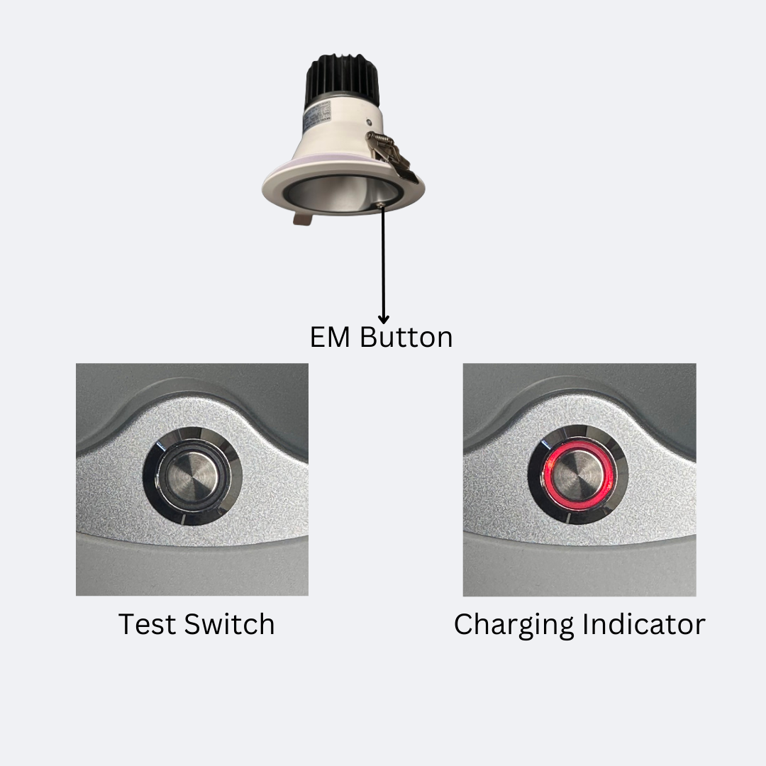 4 inch premium commercial downlight emergency battery controls