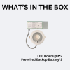 4 inch premium commercial downlight and emergency battery package contents
