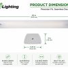 4FT LED G2 Wraparound Shop Light CCT Tunable 46W with Pre-wired Emergency Battery - Thumbnail Image 2