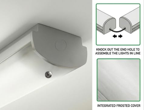 4FT LED G2 Wraparound Shop Light CCT Tunable 46W with Pre-wired Emergency Battery - Image 3